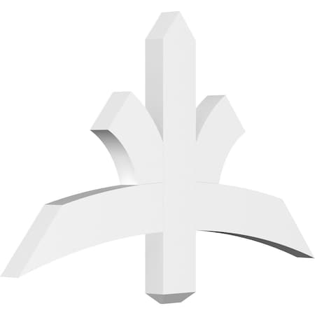 Ekena Millwork Davenport Architectural Grade PVC Gable Bracket, 36"W x 21"H x 2"D x 4"F, 14/12 Pitch GBP036X21X0204DAV00